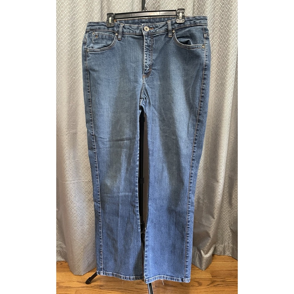 Aura by Wrangler Ladies Denim Blue Jeans 16? Western Bootcut